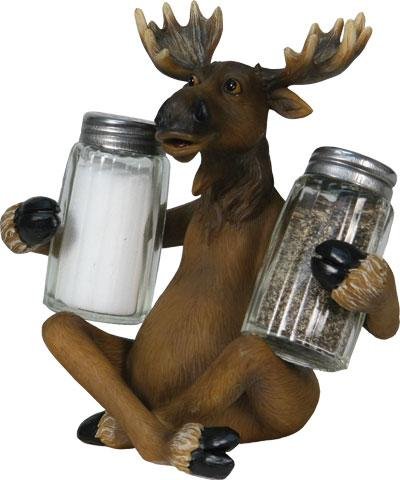 R.EDGE 578 Moose Salt & Pepper Shaker Set Bull Moose Design