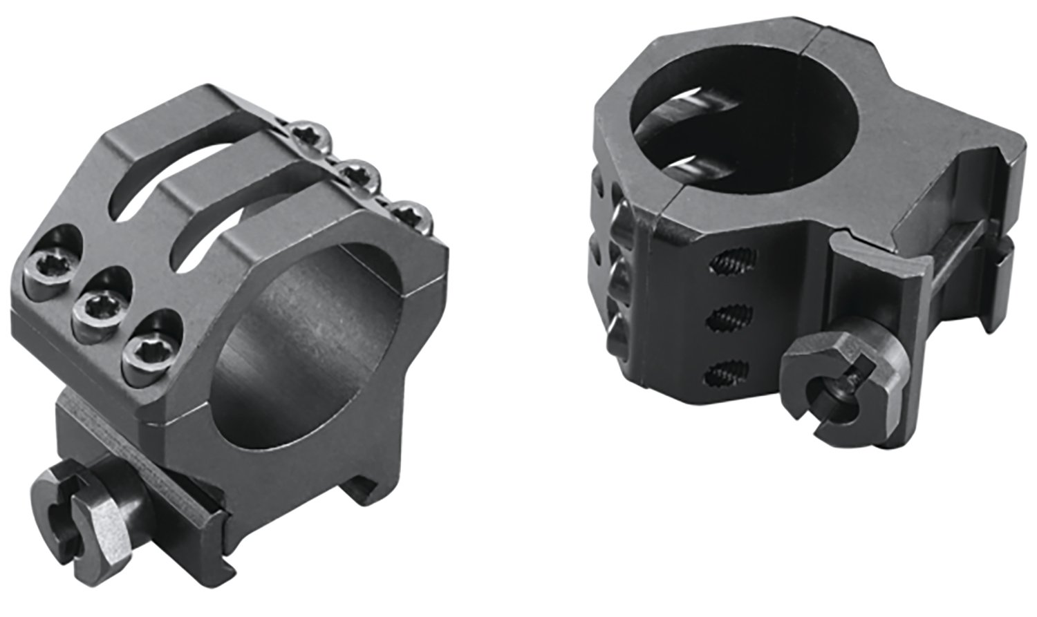 Weaver 6 Hole Tactical Scope Rings 1" High Matte Black 48350