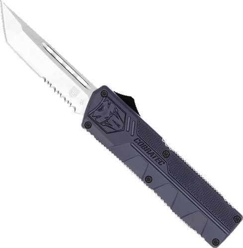 Cobratec Knives Lightweight OTF Nypd Blue 3.25" Tanto Serrated NYCTLWTS
