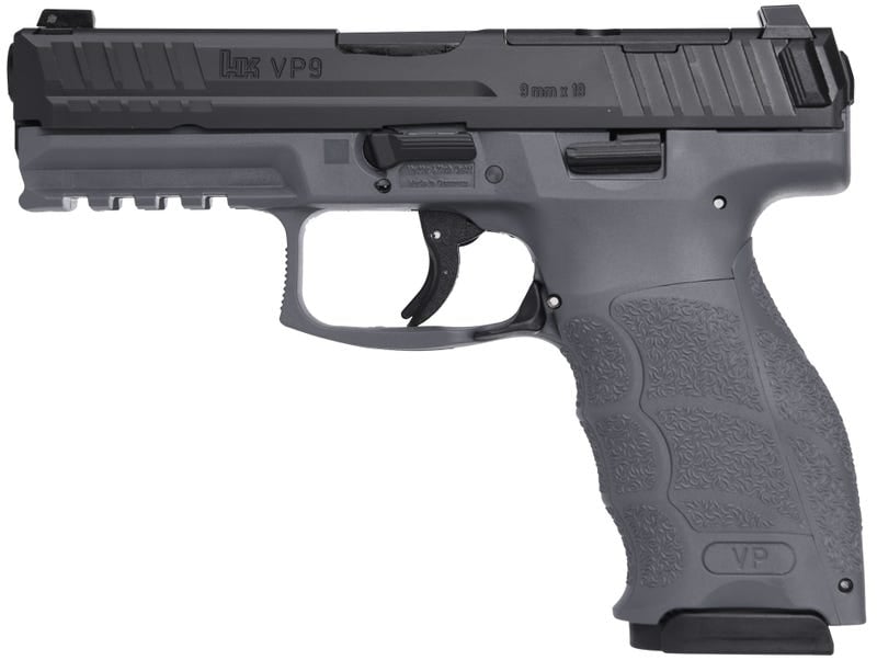 H&K 81000615 VP9 9mm Optics Ready Handgun, 17rd, 4.1" Barrel, Grey