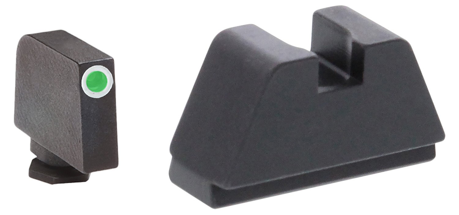 AmeriGlo GL481 Optic Compatible Sight Set for Glock 2XL Tall Green... - AMER - STEEL