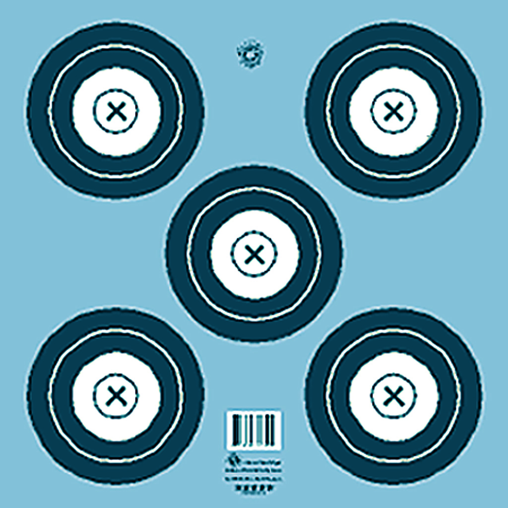 Maple Leaf NFI-2T Target Face 5-Spot 100pk, 75lb Card Stock, 17"x17"