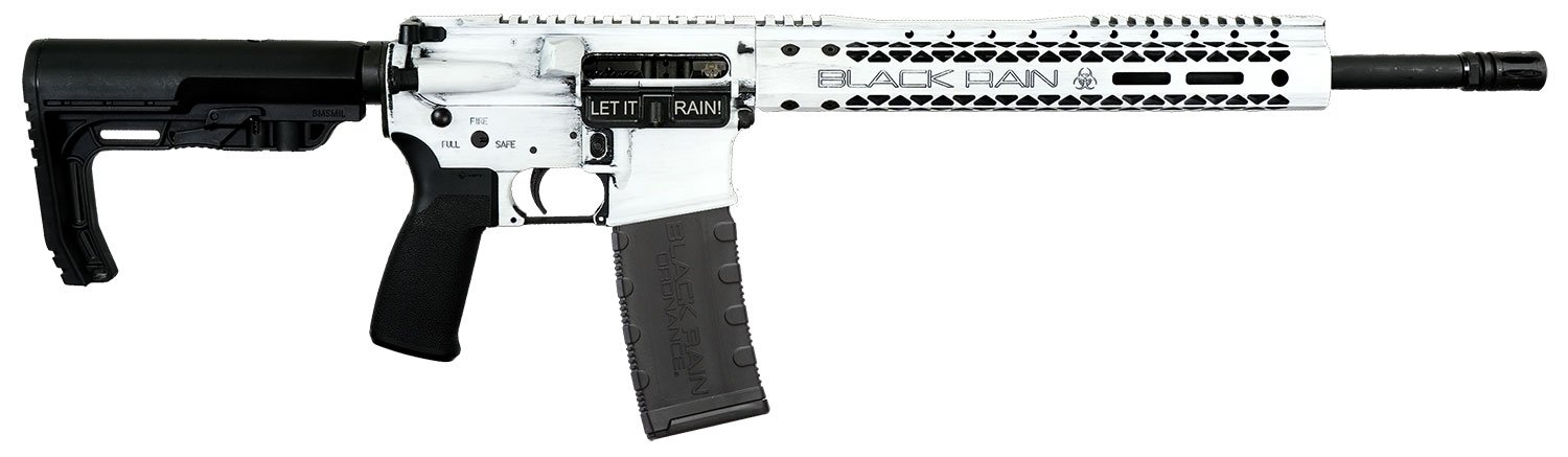 Black Rain Ordnance FUSION Battleworn White 5.56 NATO 16 in 30 Round - BRO - 5.56X45MM NATO