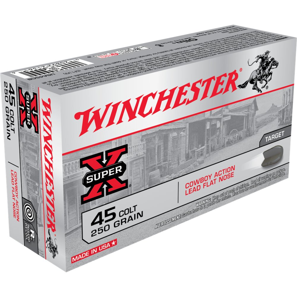 Winchester Ammo USA45CB Super X Cowboy Action 45Colt 250gr Lead Flat... - Winchester - LEAD FLAT NOSE