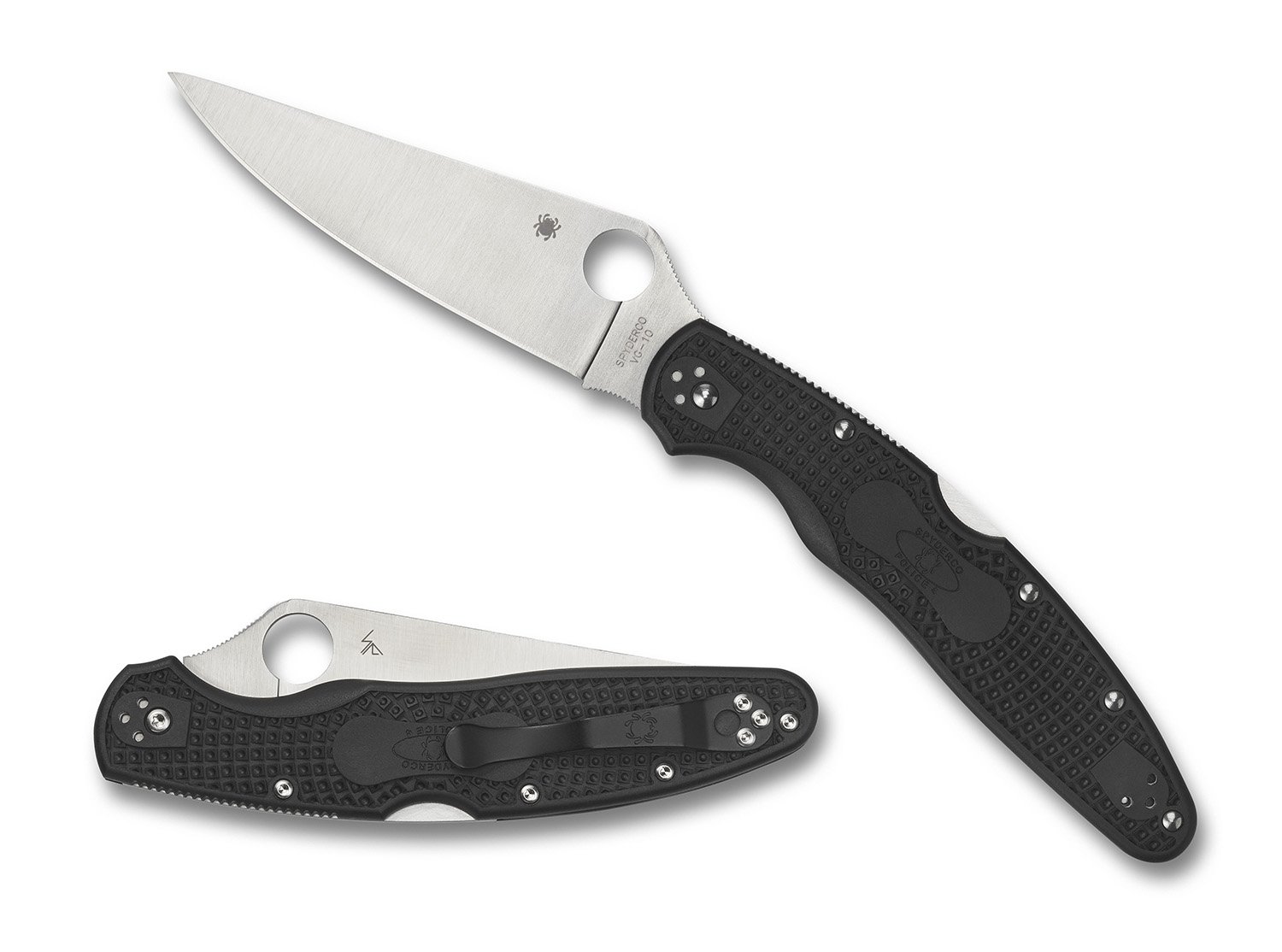 Spyderco C07PBK4 Police 4 Lightweight 4.39" VG-10 Blade FRN Handle - Spyderco