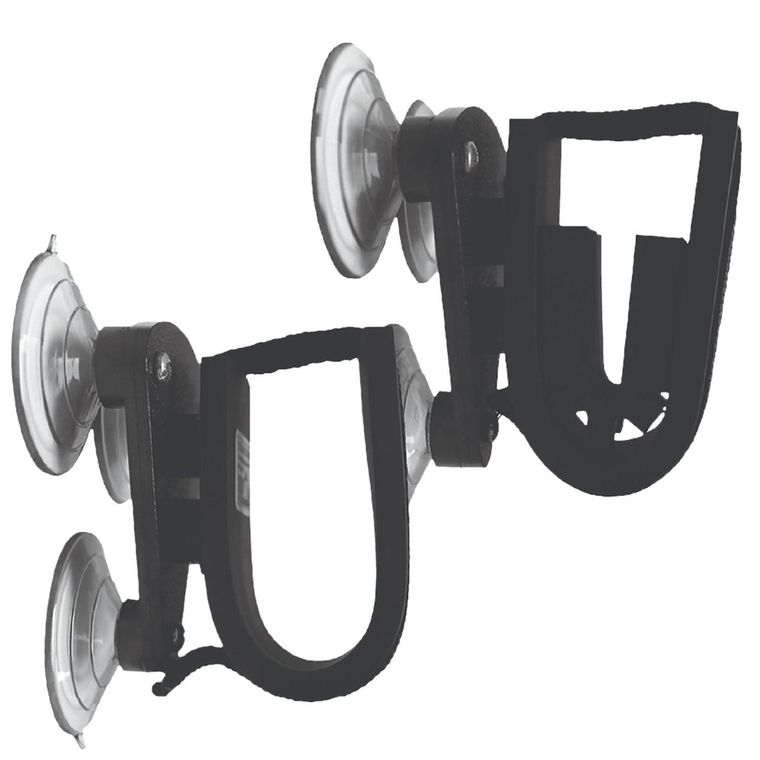 Rugged Gear 10010 Suction Cup Gun Holder Black Metal 2-Pack