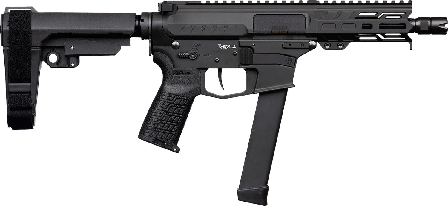 CMMG Banshee MkGs 9mm 5in 33rd Armor Black Semi-Auto Pistol (99A290F-AB) - CMMG - 9mm