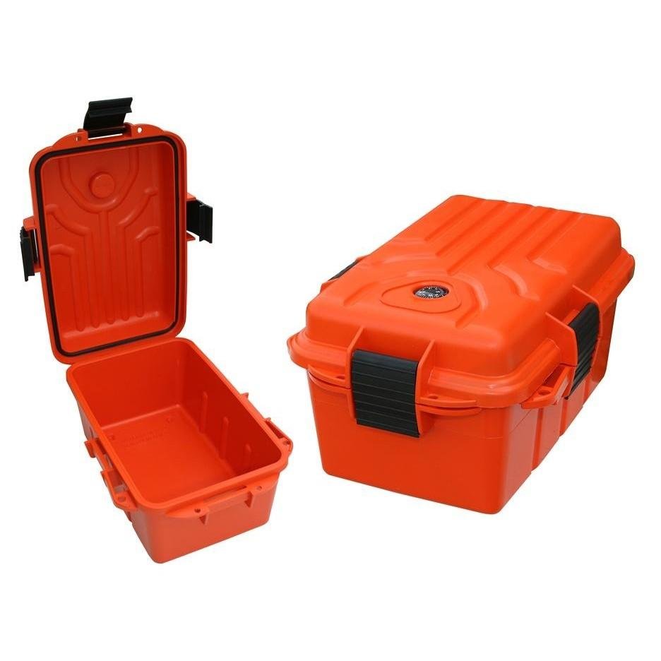 MTM SURVIVAL DRY BOX WITH COMPASS ORANGE 10"X7"X3" - MTM Case-Gard