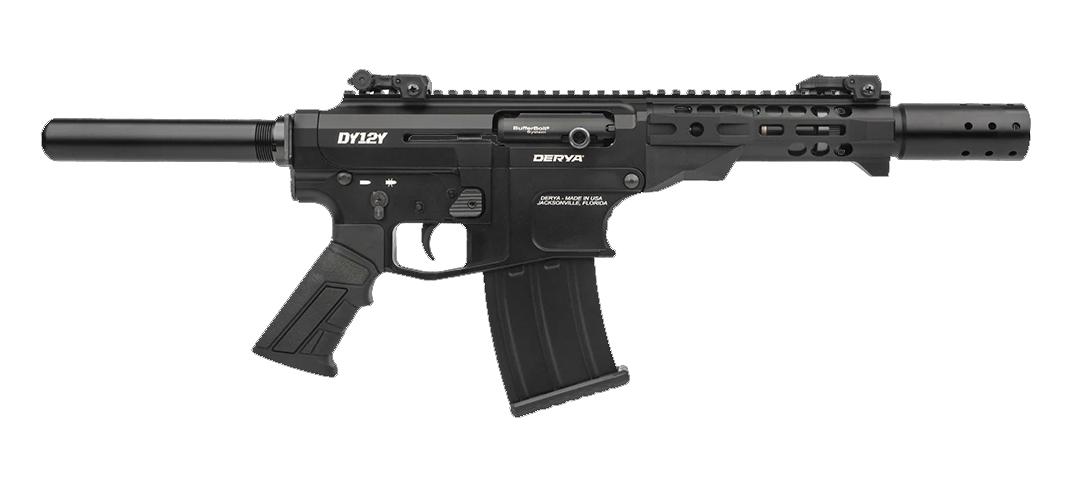 Derya DY12Y11US 12GA Semi-Auto Shotgun 11" 5+1 Black Adjustable Stock