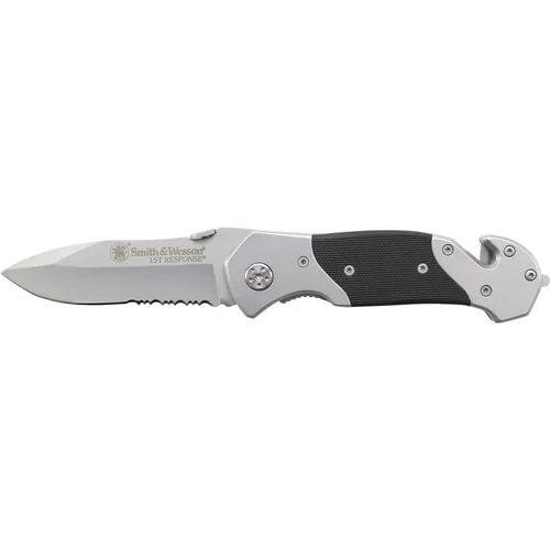 Smith & Wesson 1st Response Folding Knife 3.3" Blade Black and Silver