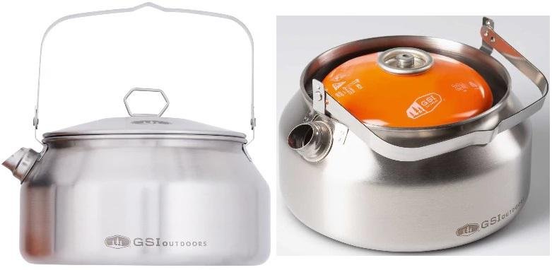 GSI 68162 Glacier Stainless Tea Kettle 1 Qt 18-8 Stainless