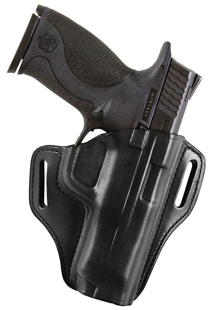 Bianchi Remedy 57 Holster Black Leather S&W Shield Right Hand - Bianchi - BLACK