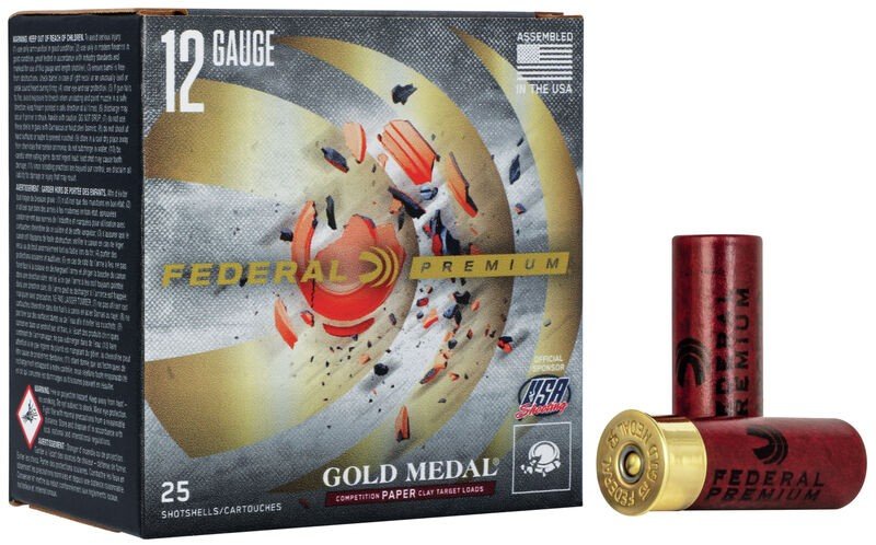 Federal GMT111 8 Gold Medal 12GA 2-3/4" 1oz 1290fps #8 Shotshells 25rd - Federal Premium Ammunition - 12GA