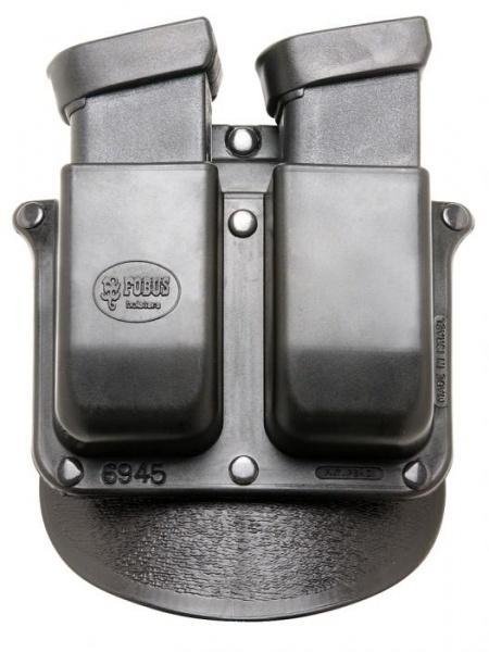 Fobus 6945GNDP Double Mag Pouch Black Polymer Paddle Compatible w/ Glock
