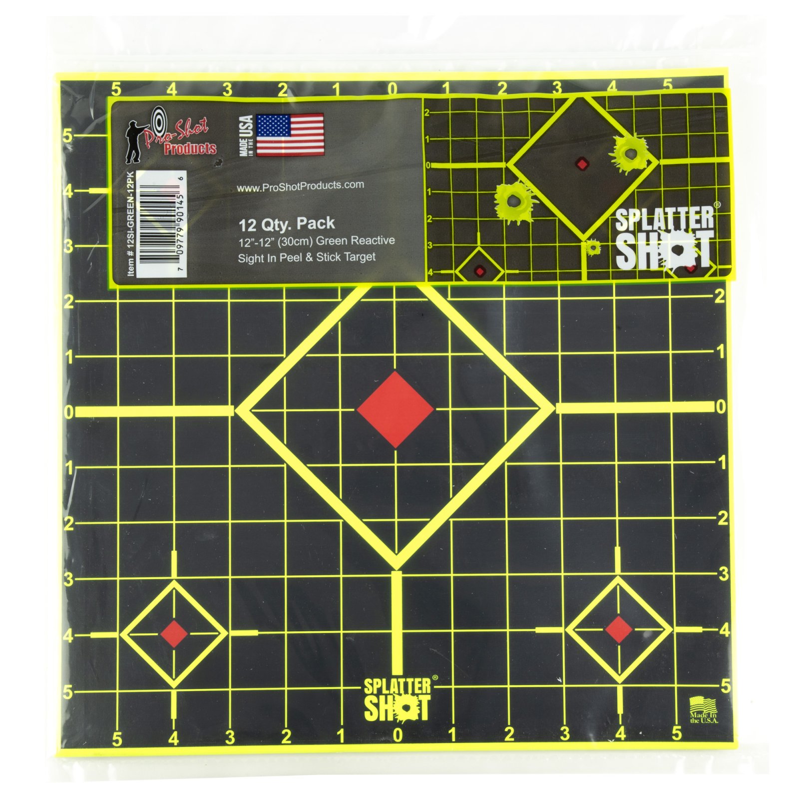 Buy ProShot 12SI-GREEN-12PK 12" Green Sight-In Targets, 12 Pack online