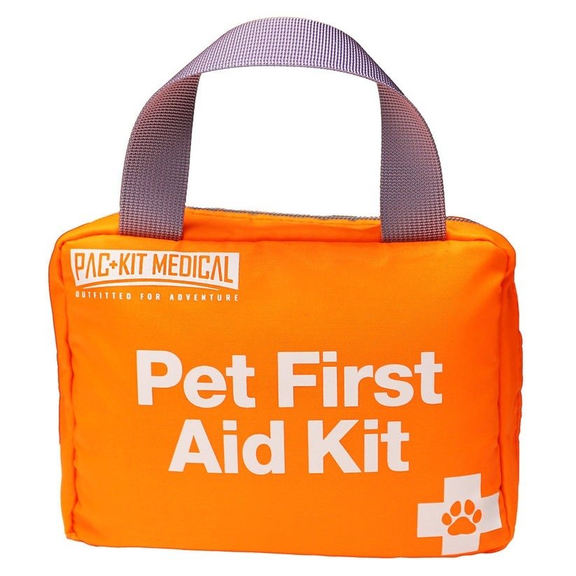 Pac-Kit 96017 Pet First Aid Kit 48 Pieces, Orange Case, Tick Removal Tool
