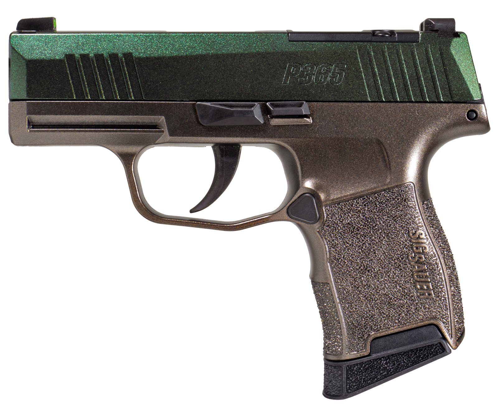 Sig Sauer 300231040020 Cypress Raptor P365, Green Slide, FDE Frame