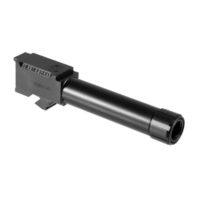SilencerCo AC1329 9mm Threaded Barrel 3.70" Black Nitride for Glock 26 - SilencerCo - 9mm