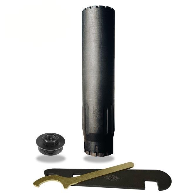 YHM Bad Larry Suppressor .338 7.375 In 5/8x24 Black Cerakote - Yankee Hill Machine Co. - .338 Caliber