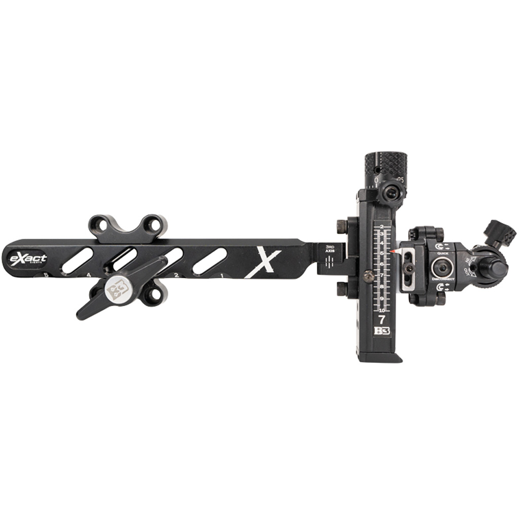 B3 EXCT-3DQ2-LH-M 3D Q2 Mathews Bar Sight LH, 6" Aluminum, 3-Axis Adjustments