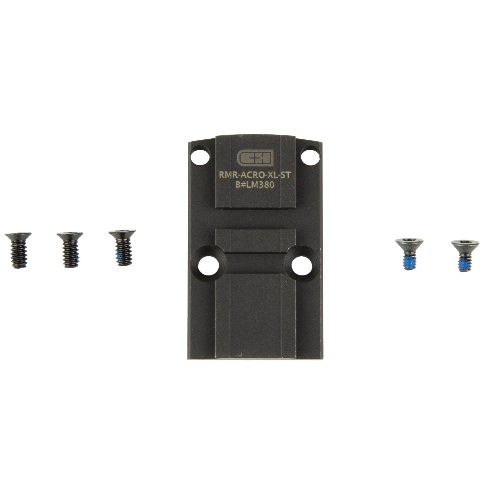 C&H Precision RMR-ACRO-XL-ST Optic Mount Plate, Anodized Black Finish - C&H Precision