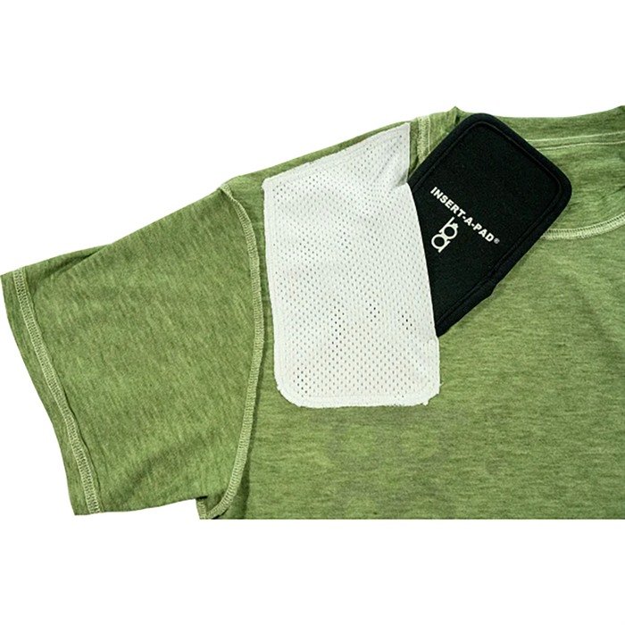 BOB ALLEN SHOOTING T-SHIRT WITH INSERT-A-PAD GREEN S - Bob Allen