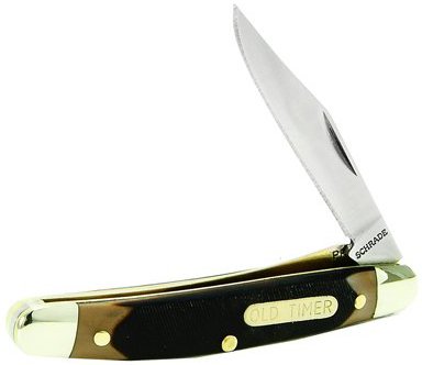 Old Timer 1179228 Trapper Lockblade Knife, 3-7/8 Inch High Carbon Steel Blade, Delrin Handle
