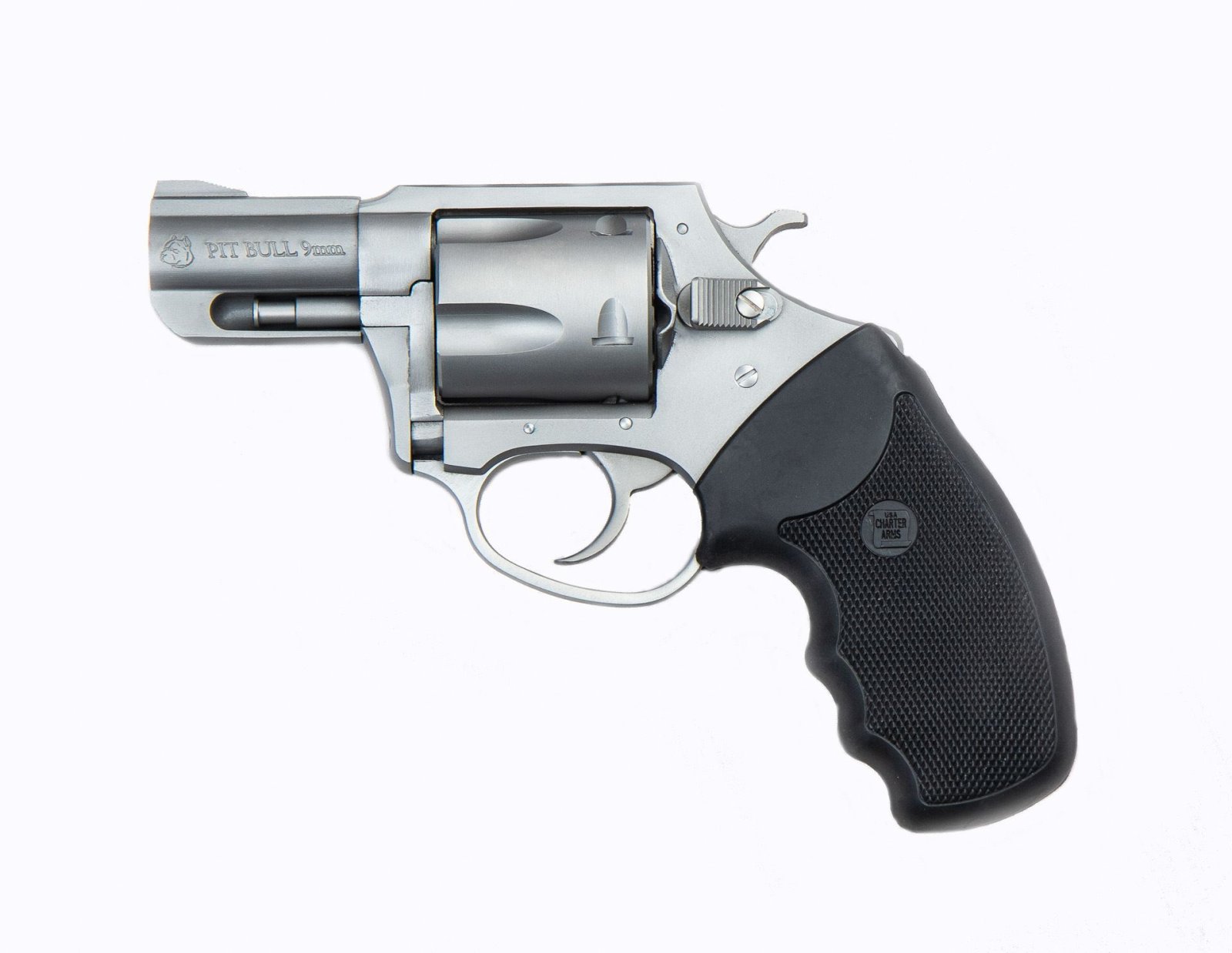Charter Arms Pitbull 9mm 2.2 in Matte Stainless 5 Round SA/DA Revolver - CHARTER ARMS - 9mm