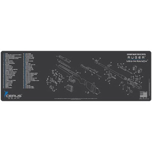 Cerus Gear Ruger Mini 14 Ranch Schematic Cleaning Mat Charcoal Gray