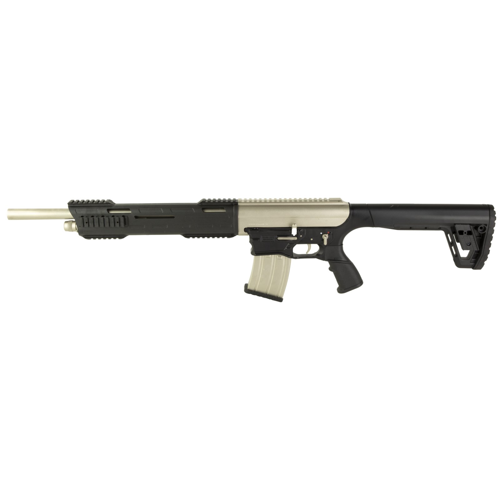 Buy Tokarev TAR 12MP 12 Gauge Semi-Auto Shotgun: 18.5" Barrel, 3" Chamber, 5rd Magazine, AR Style Safety, Nickel Finish, Choke Tube Kit online