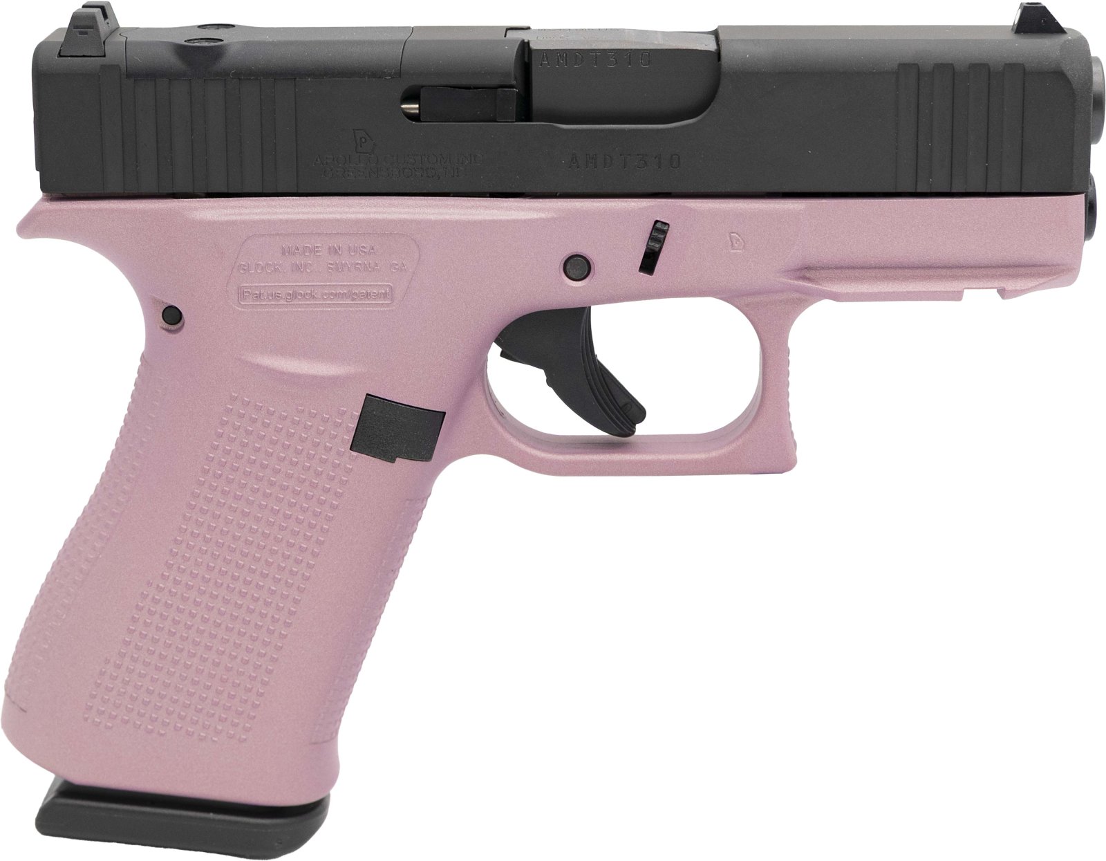 Glock 43X MOS 43X MOS 9mm Luger 10+1 3.410 Pink|Black Polymer