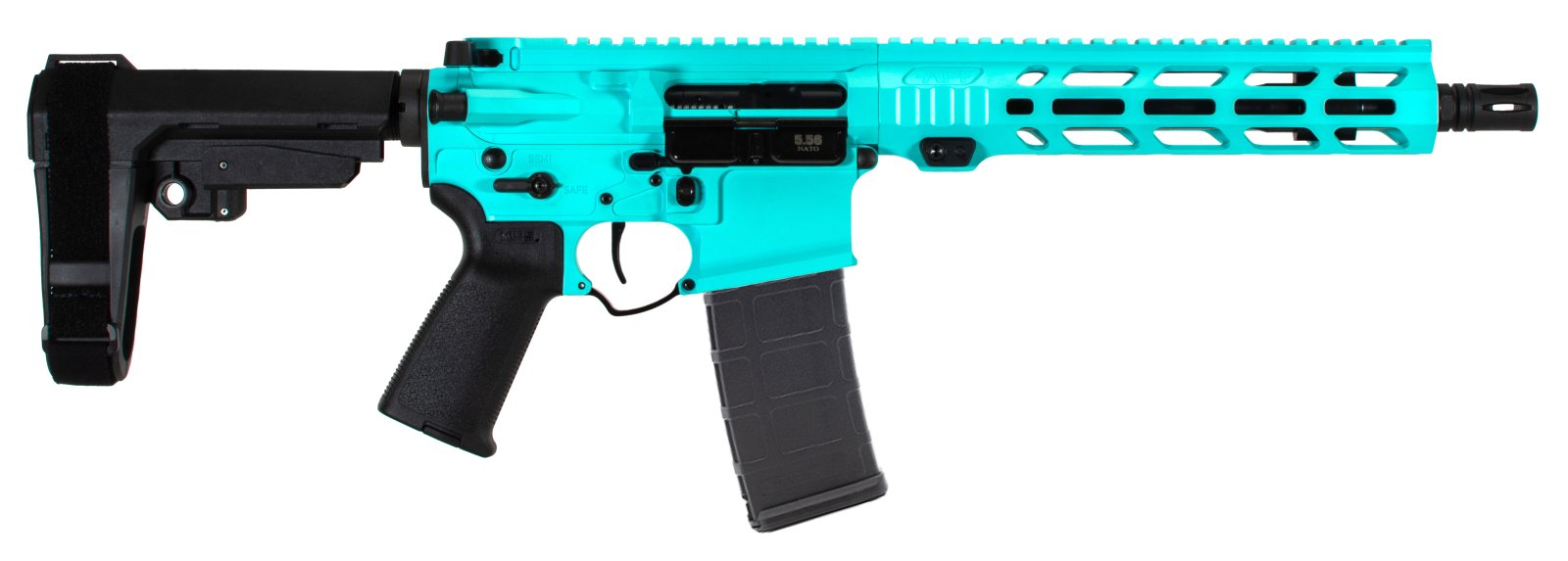 Alex Pro P130RB 5.56 Pistol 10.5" Nitride Barrel Robins Egg Blue - Alex Pro Firearms - 5.56 NATO