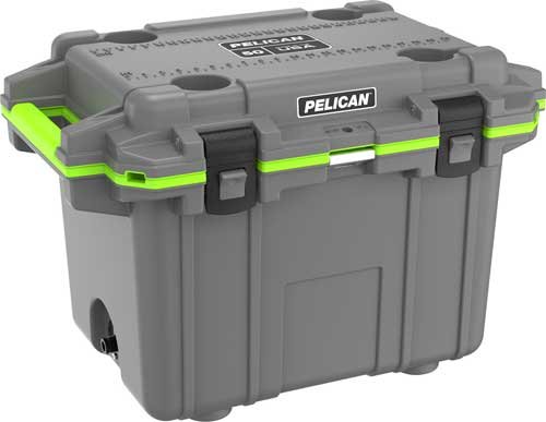 Pelican 50Q-1-DKGRYEGRN 50 Quart Elite Cooler Dark Gray/Green