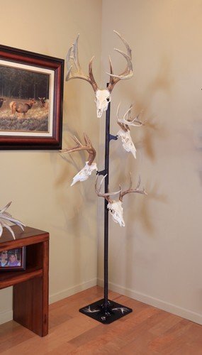 Skull Hooker Trophy Tree Black 6ft Steel Display