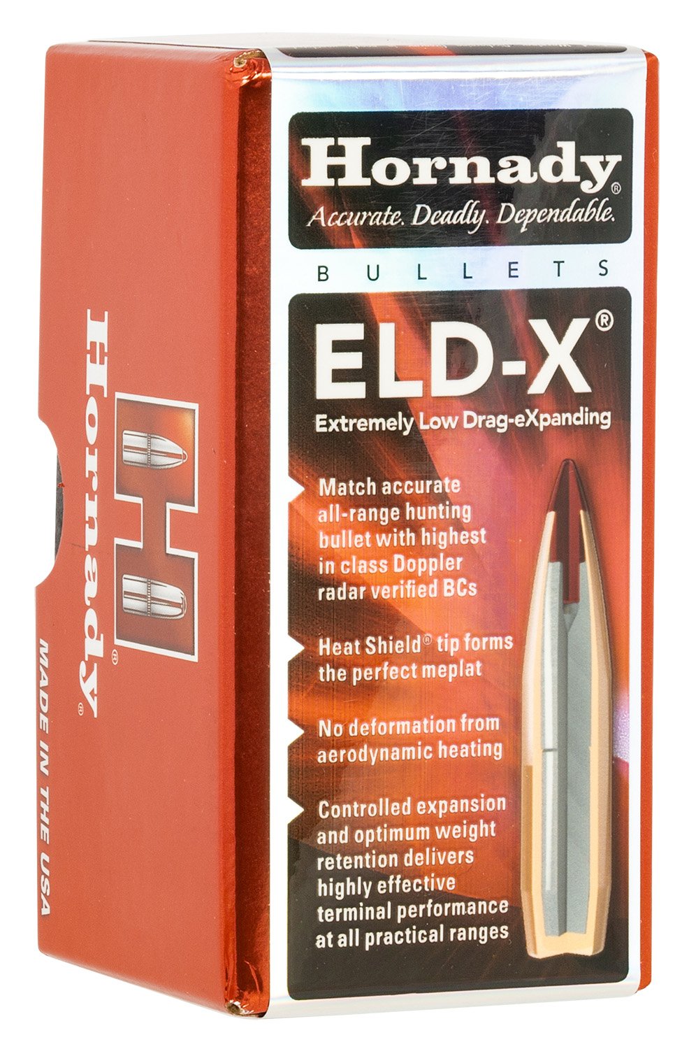 Hornady ELD-X 22 Cal .224 80 Grain Bullet 100 Count Polymer Tip - Horn Hunter - .224