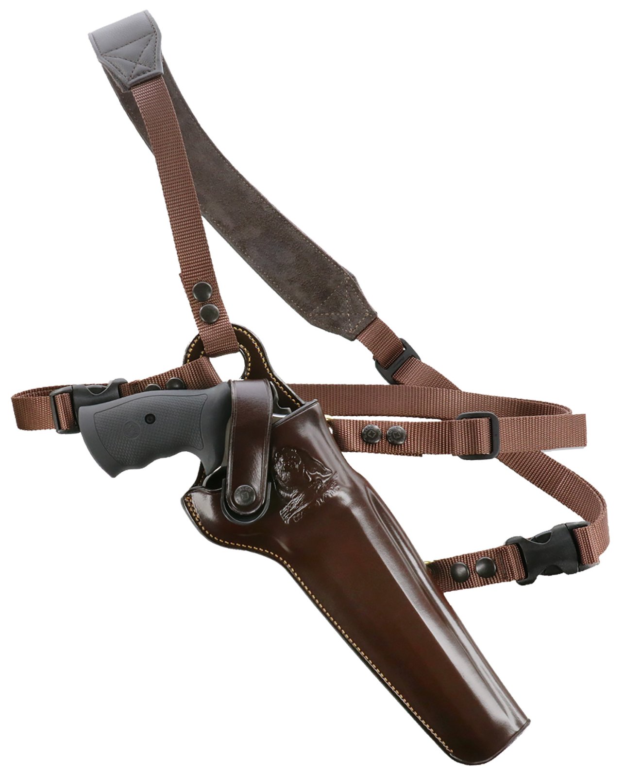 Galco KK148H Kodiak Chest Holster Havana Brown Leather Right Hand 7.5"