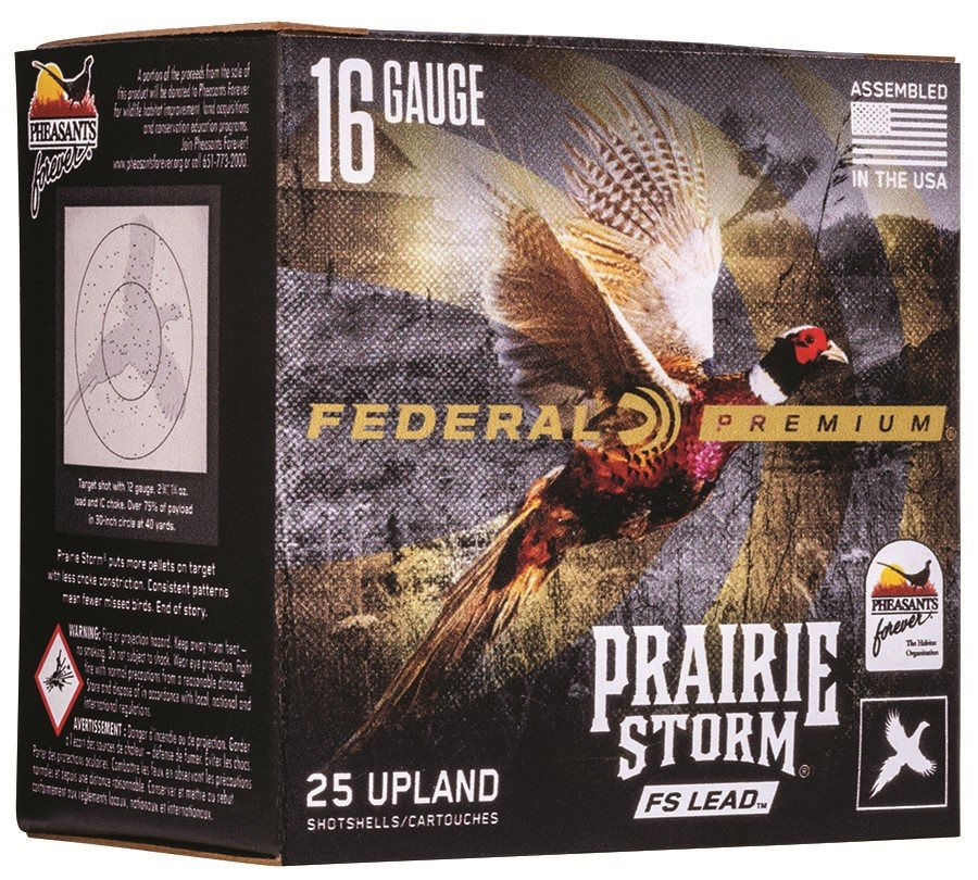 Federal PFX164FS6 Prairie Storm 16Ga 2.75" 1-1/8oz #6 Shot 25/Box - Federal Premium Ammunition - 16GA