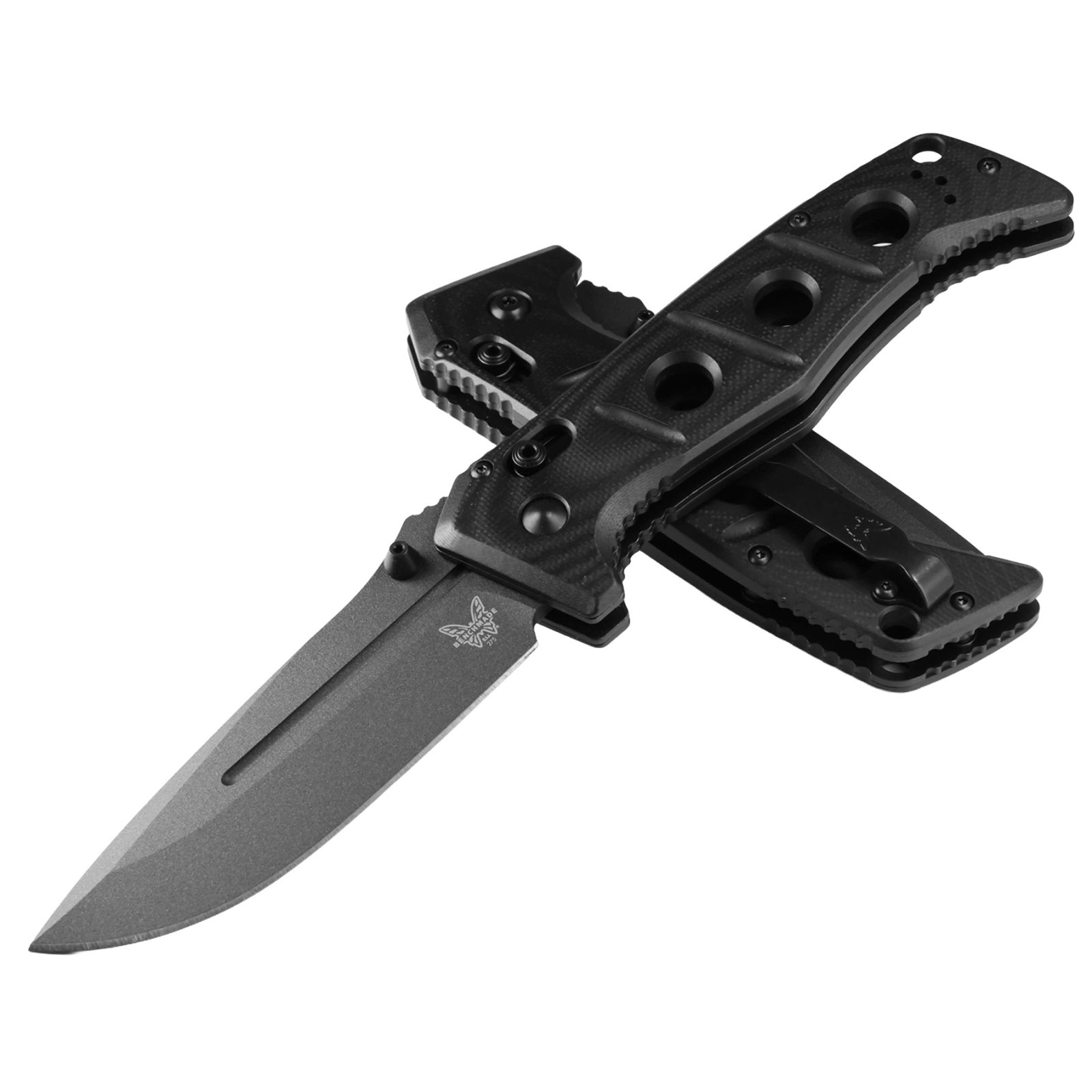 Benchmade Adamas GY/PL 3.82" Black Scales, Axis Lock