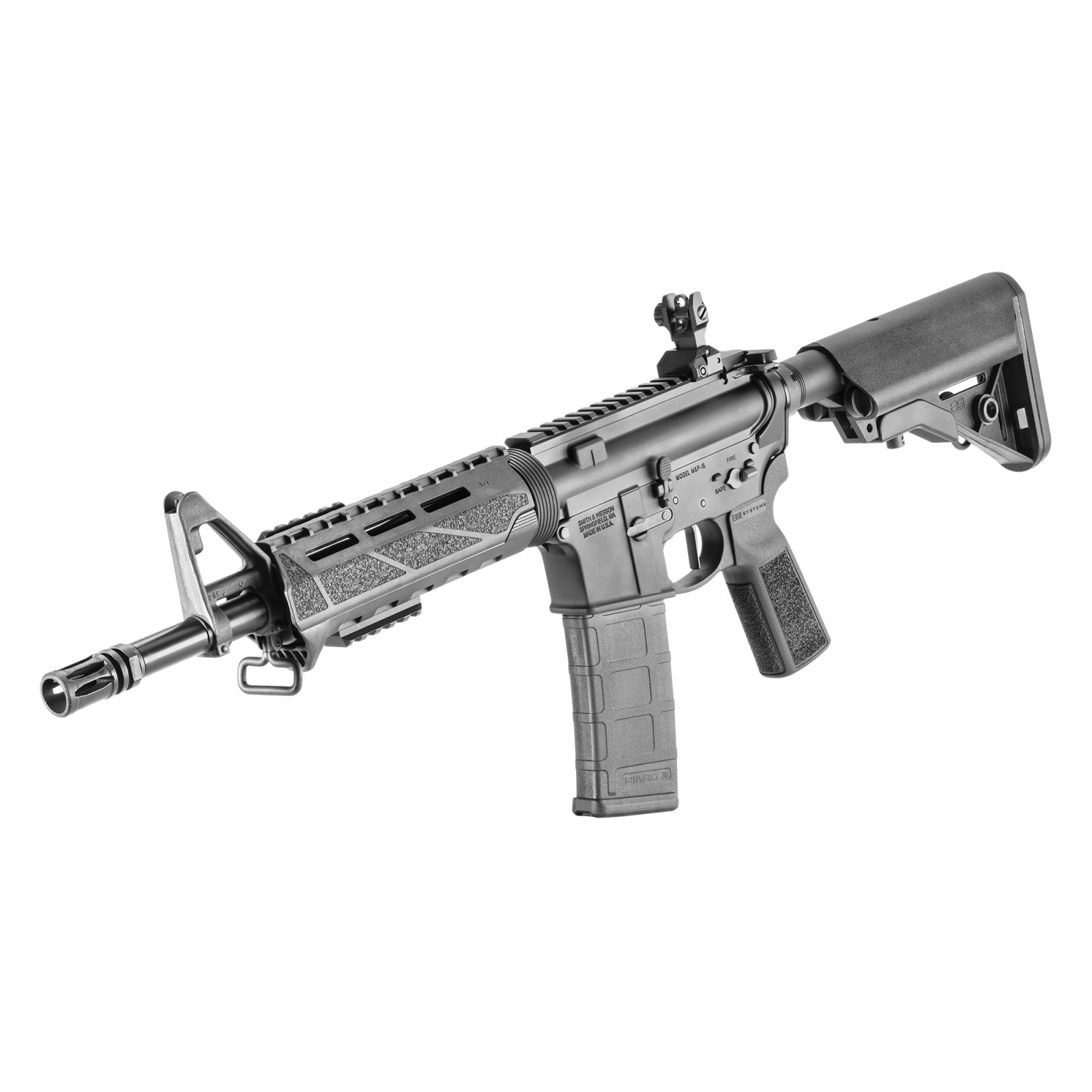 SWLE Smith & Wesson M&P 15 SBR 223 11.5in Barrel BCMGunfighter M-LOK Williams Gun Sight B5 Systems P-Grip 23