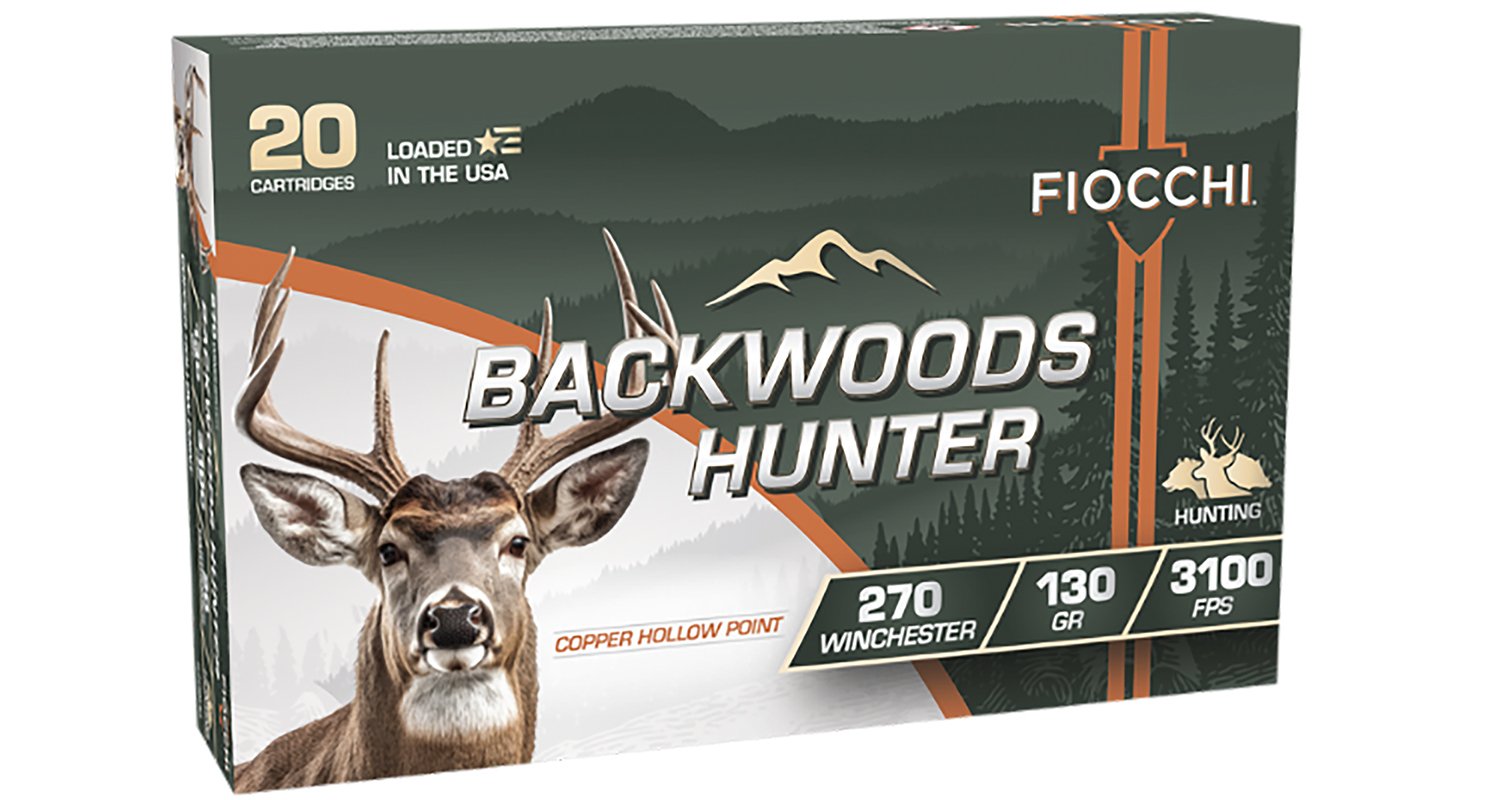 Fiocchi Backwoods Hunter Rifle Ammunition 270 Win 130gr HP 3100 fps 20/ct - Fiocchi - COPPER HOLLOW POINT