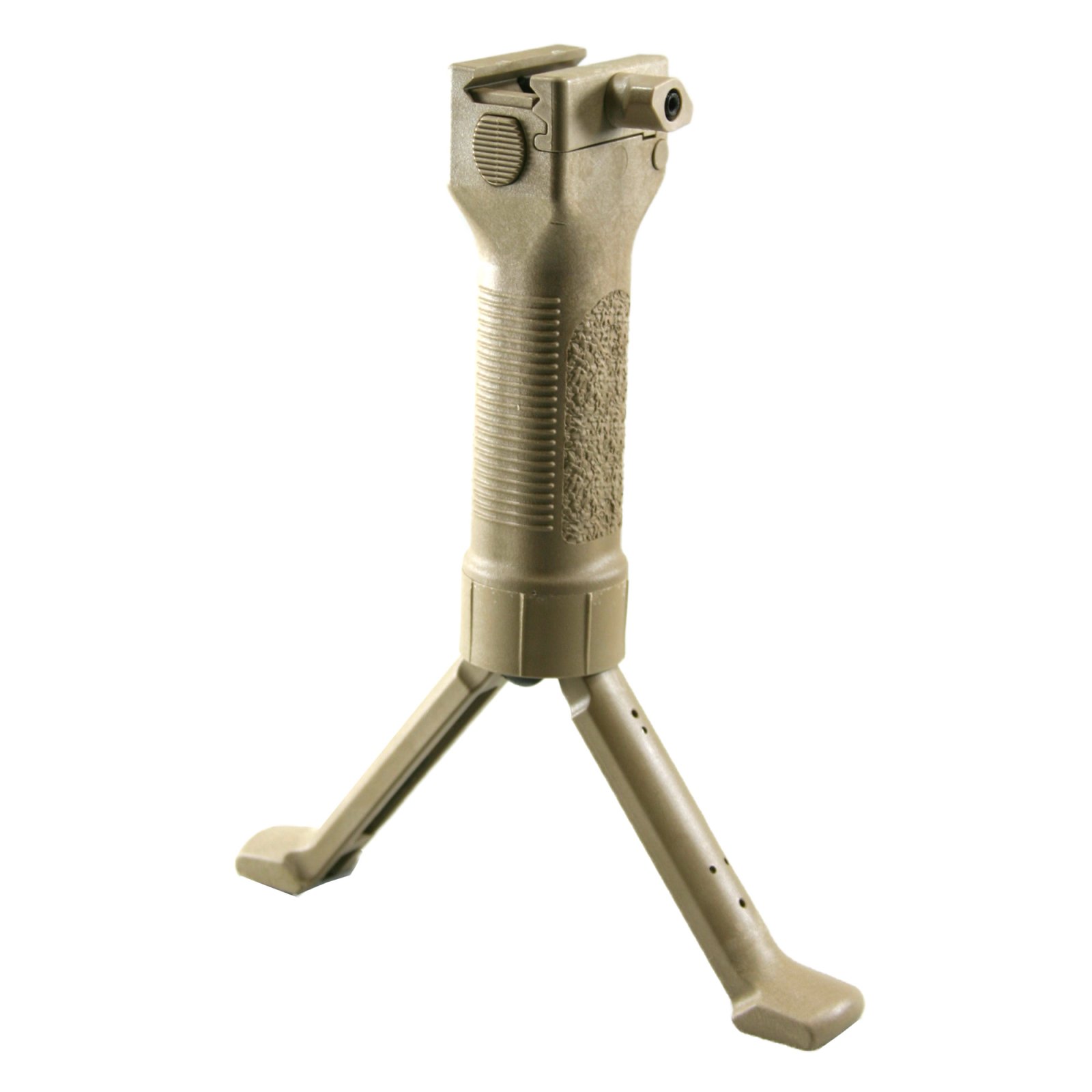 Grip Pod GPSV2T Vertical Grip/Bipod, Steel Legs, Tan, Picatinny Mount