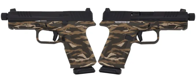Ruger RXM Threaded 9mm 4.5 In OD Green Tiger Stripe O.R. 2-15RD Mags - RUGER - 9mm