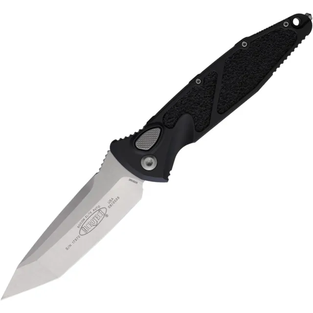 Microtech Socom Elite 161A-10 3.98 In T/E-Auto Stonewash Black