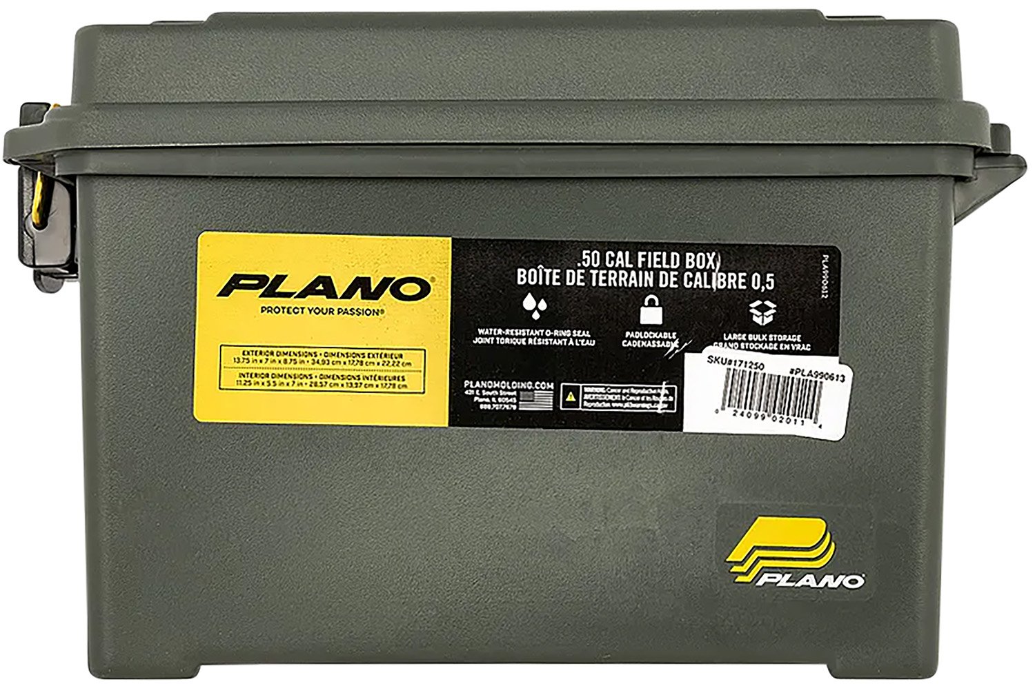 Plano Ammo Field Box, OD Green, Small - Waterproof, O-Ring Seal, 13.75" x 7" x 8.75" - Plano Molding Company - OD GREEN