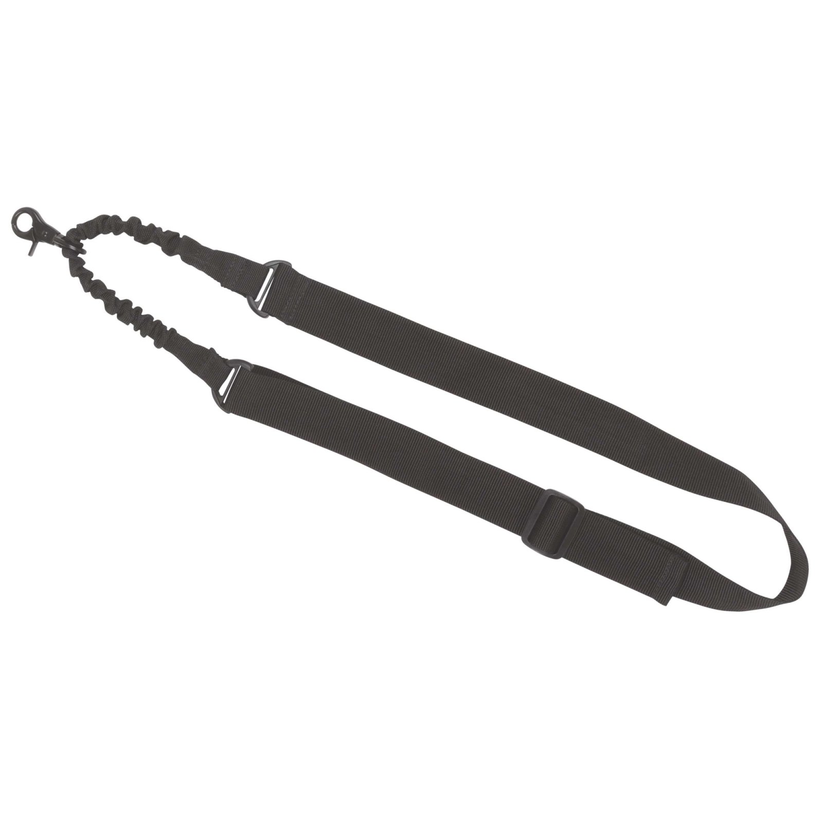 Tac Six 8910 Citadel Single Point Sling Black Webbing Bungee Style with QD Swivel & Scissor Attachment Hook 1.50" W x 42"-54" L for Rifles