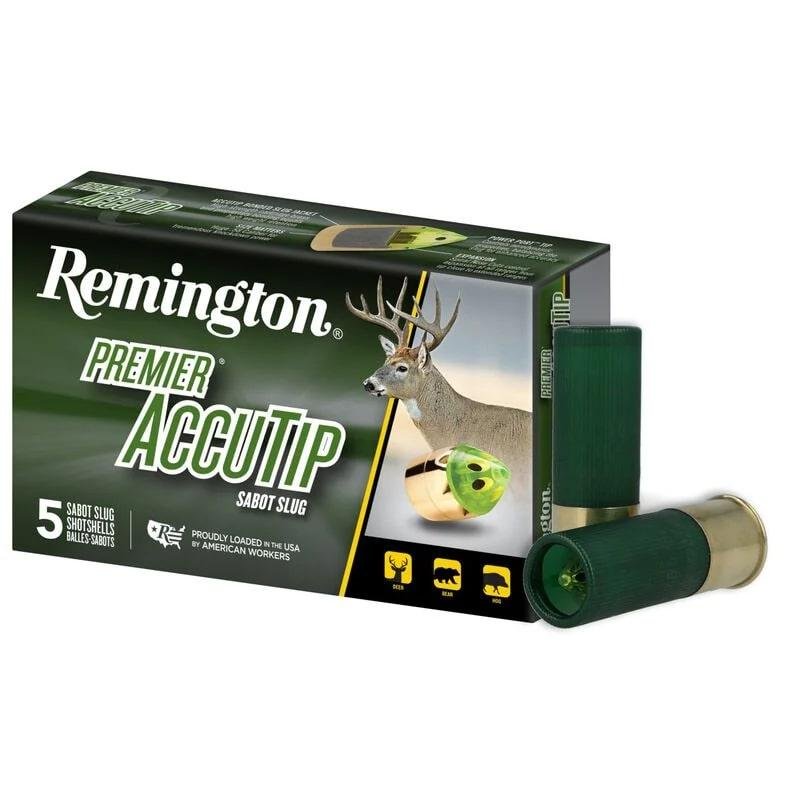 Remington Ammunition 20731 Premier AccuTip Hunting 12 Gauge 3" Sabot Slug Shot 5 Per Box/ 20 Cs