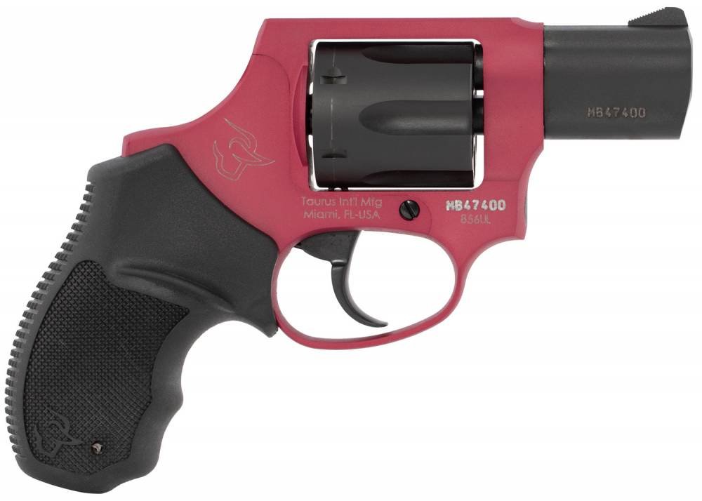 Taurus 2856021ULCH10 856 Ultra-Lite 38 Spl + P 6 Round 2" Matte Black/Rouge, Black Rubber Grip