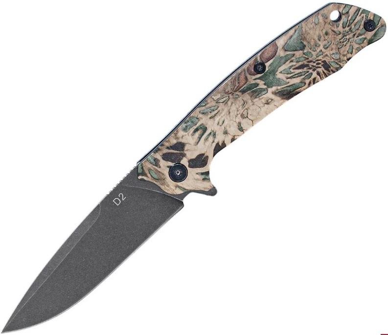ABKT AB026MP D2 Steel Tanto 3.5In Blade Black G10 4.5In Closed - ABKT