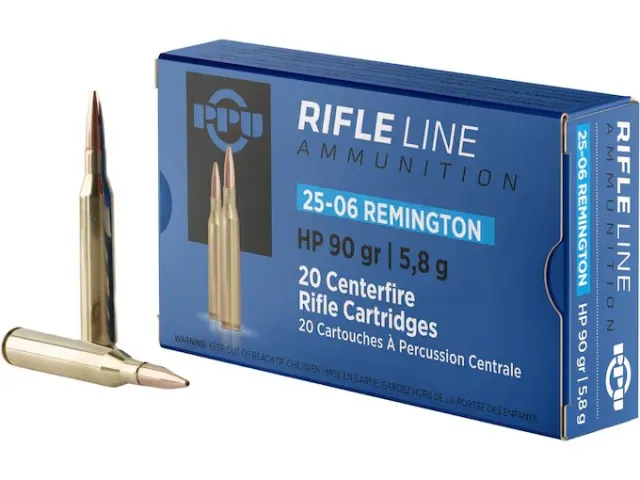 Prvi Partizan PP2506H 25-06 Rem 90 Grain HP Ammo 20 Rounds - Prvi Partizan