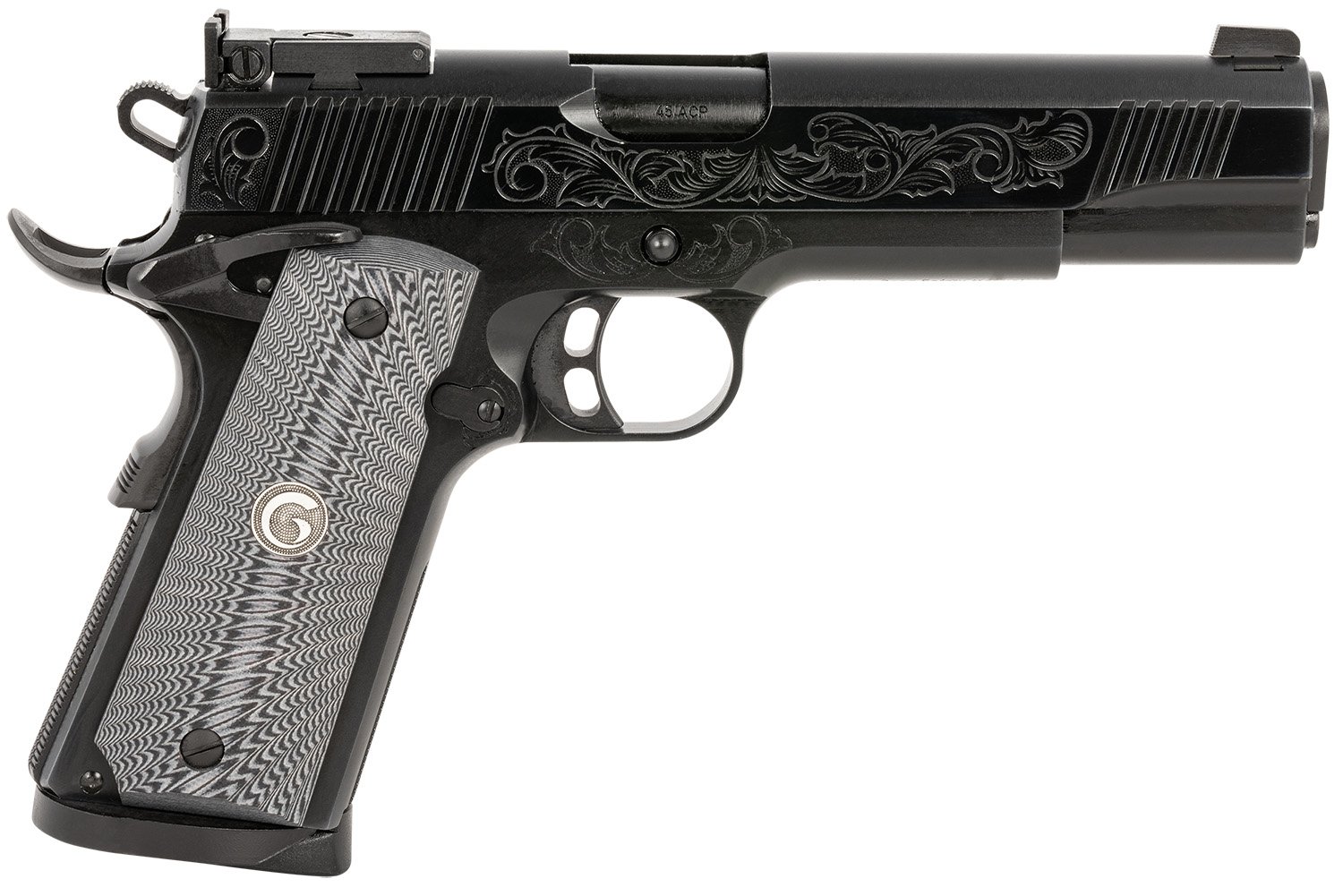 Girsan MC1911 Match Lux 45 ACP 5" Black Chrome Engraved - EAA - 45 ACP